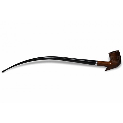 Cachimbo Churchwarden Extra Longo Encerado com Bico (Aceita Filtro 9mm) Resina